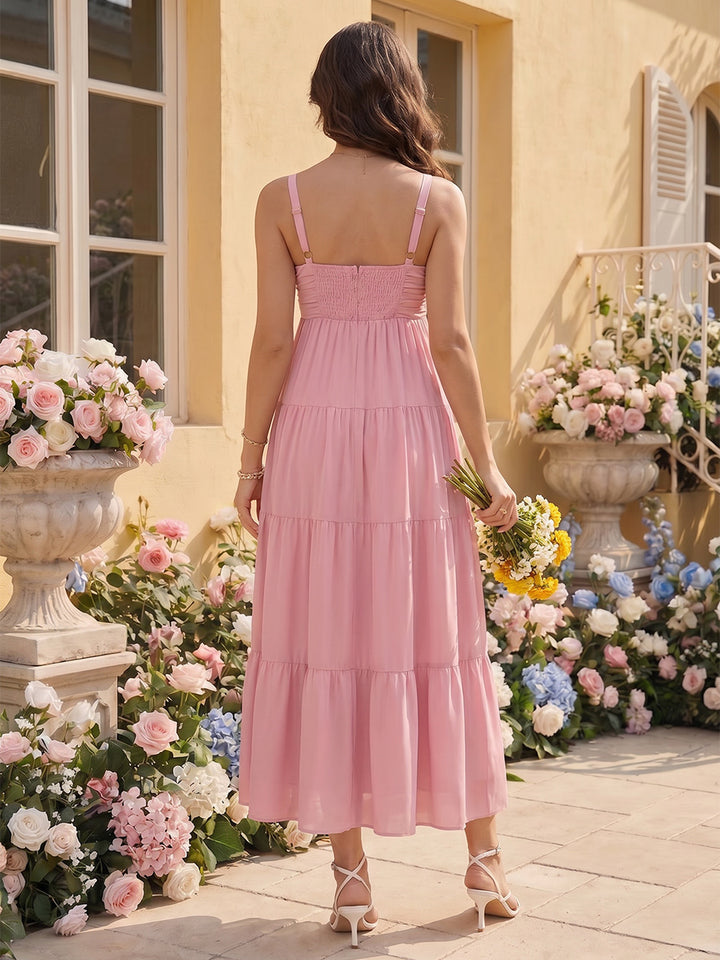 A-Line/Princess Square Neck Sleeveless Ankle-Length Maternity Bridesmaid Dresses With Ruffles