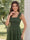 A-Line/Princess Square Neck Sleeveless Tea-Length Maternity Wedding Guest Dresses With Ruffles
