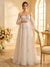 A-Line/Princess Strapless Long Sleeves Sweep Train Maternity Wedding Dresses with Removable Sleeves