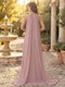 A-Line/Princess Halter Sleeveless Floor-Length Maternity Bridesmaid Dresses with Scarf & Pleats