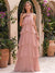 A-Line/Princess Halter Sleeveless Floor-Length Maternity Bridesmaid Dresses With Ruffles & 3D Floral