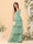 A-Line/Princess Scoop Sleeveless Floor-Length Bridesmaid Dresses With Ruffles & Side Slit