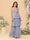A-Line/Princess Spaghetti Straps Sleeveless Floor-Length Tiered Bridesmaid Dresses With  Pleats