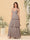 A-Line/Princess Spaghetti Straps Sleeveless Floor-Length Tiered Bridesmaid Dresses With  Pleats