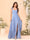 A-Line/Princess Square Neck Sleeveless Floor-Length Bridesmaid Dresses With Side Slit & Ruffles