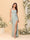 Sheath/Column Square Neck Sleeveless Floor-Length Ruched Bridesmaid Dresses With Side Slit