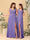 A-Line/Princess V-Neck Sleeveless Ruched Long Chiffon Bridesmaid Dresses With Side Slit & Ruffles