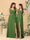 A-Line/Princess V-Neck Sleeveless Ruched Long Chiffon Bridesmaid Dresses With Side Slit & Ruffles