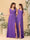 A-Line/Princess V-Neck Sleeveless Ruched Long Chiffon Bridesmaid Dresses With Side Slit & Ruffles