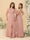 A-Line/Princess V-Neck Sleeveless Ruched Chiffon Plus Size Bridesmaid Dresses With Side Slit & Ruffles