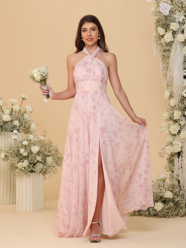 A-Line/Princess Convertible Infinity Bridesmaid Dresses with Pleats