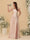 A-Line/Princess Off-the-Shoulder  Ruched Long Bridesmaid Dresses With Side Slit & Pleats