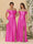 A-Line/Princess Off-the-Shoulder  Ruched Long Bridesmaid Dresses With Side Slit & Pleats