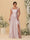 A-Line/Princess Off-the-Shoulder Plus Size Bridesmaid Dresses With Side Slit & Pleats