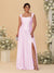 A-Line/Princess Off-the-Shoulder Plus Size Bridesmaid Dresses With Side Slit & Pleats