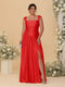 A-Line/Princess Off-the-Shoulder Plus Size Bridesmaid Dresses With Side Slit & Pleats