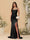 Sheath/Column Spaghetti Straps Sleeveless Ruched Long Bridesmaid Dresses With Side Slit