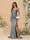Sheath/Column Spaghetti Straps Sleeveless Ruched Long Bridesmaid Dresses With Side Slit