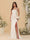 Sheath/Column Spaghetti Straps Sleeveless Ruched Long Bridesmaid Dresses With Side Slit