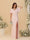 A-Line/Princess V-Neck Ruffle Short Sleeves Ruched Floor-Length Bridesmaid Dresses With Side Slit