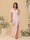 A-Line/Princess V-Neck Ruffle Short Sleeves Ruched Floor-Length Bridesmaid Dresses With Side Slit