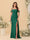Sheath/Column Off-the-Shoulder Spaghetti Straps Long Ruched Bridesmaid Dresses With Side Slit