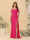 Sheath/Column Off-the-Shoulder Spaghetti Straps Long Ruched Bridesmaid Dresses With Side Slit