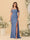Sheath/Column Off-the-Shoulder Spaghetti Straps Long Ruched Bridesmaid Dresses With Side Slit