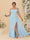 Sheath/Column Off-the-Shoulder Spaghetti Straps Plus Size  Bridesmaid Dresses With Side Slit