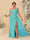 Sheath/Column Off-the-Shoulder Spaghetti Straps Plus Size  Bridesmaid Dresses With Side Slit