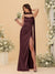 Sheath/Column Spaghetti Straps Sleeveless Floor-Length Ruched Bridesmaid Dresses With Neck Scarf & Split Side