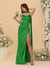 Sheath/Column Spaghetti Straps Sleeveless Floor-Length Ruched Bridesmaid Dresses With Neck Scarf & Split Side