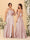A-Line/Princess Spaghetti Straps Sleeveless Long Ruched Bridesmaid Dresses With Split Side