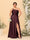 A-Line/Princess Spaghetti Straps Sleeveless Plus Size Bridesmaid Dresses With Split Side