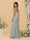 Sheath/Column Spaghetti Straps Cowl Neck Sleeveless Bridesmaid Dresses With Split Side