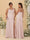 Sheath/Column Spaghetti Straps Cowl Neck Sleeveless Bridesmaid Dresses With Split Side