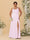 Sheath/Column Spaghetti Straps Cowl Neck Sleeveless Plus Size Bridesmaid Dresses With Split Side
