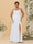 Sheath/Column Spaghetti Straps Cowl Neck Sleeveless Plus Size Bridesmaid Dresses With Split Side