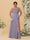 Sheath/Column Spaghetti Straps Cowl Neck Sleeveless Plus Size Bridesmaid Dresses With Split Side
