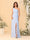 Sheath/Column One-Shoulder Sleeveless Floor-Length Bridesmaid Dresses With Split Side & Sash