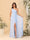 Sheath/Column One-Shoulder Sleeveless Floor-Length Bridesmaid Dresses With Split Side & Sash