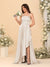 A-Line/Princess Spaghetti Straps Sleeveless Sweep Train Bridesmaid Dresses With Split Side