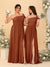 A-Line/Princess One-Shoulder Sleeveless Floor-Length Ruched Bridesmaid Dresses With Side Slit