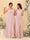 A-Line/Princess One-Shoulder Sleeveless Floor-Length Ruched Bridesmaid Dresses With Side Slit