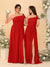 A-Line/Princess One-Shoulder Sleeveless Floor-Length Ruched Bridesmaid Dresses With Side Slit