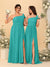 A-Line/Princess One-Shoulder Sleeveless Floor-Length Ruched Bridesmaid Dresses With Side Slit