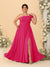 A-Line/Princess One-Shoulder Sleeveless Floor-Length Ruched Plus Size Bridesmaid Dresses With Side Slit