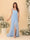 A-Line/Princess Square Neck Sleeveless Ruched Bridesmaid Dresses With Side Slit & Ruffles