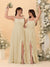 A-Line/Princess Square Neck Sleeveless Ruched Bridesmaid Dresses With Side Slit & Ruffles