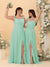 A-Line/Princess Square Neck Sleeveless Ruched Bridesmaid Dresses With Side Slit & Ruffles